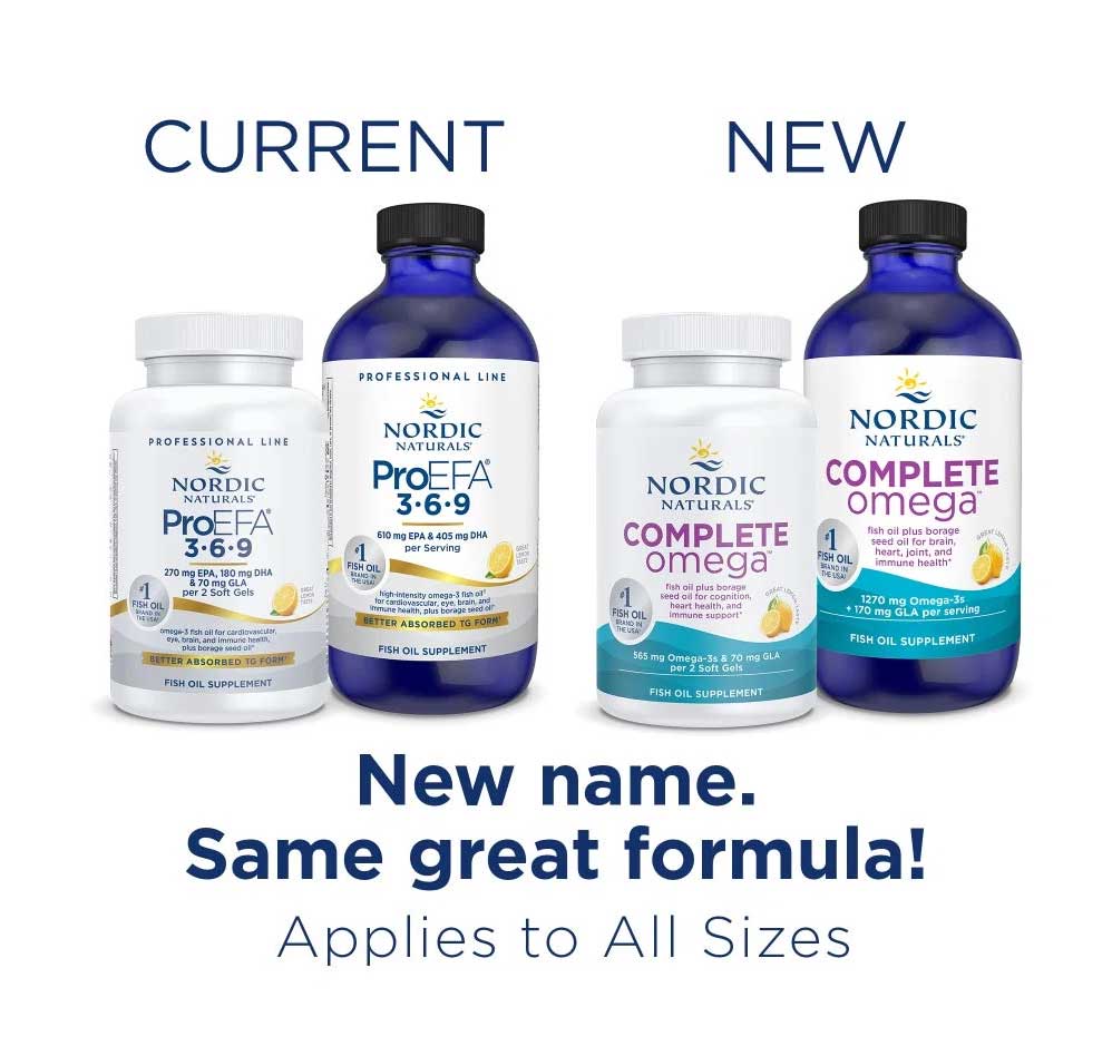 Nordic Naturals Complete Omega Liquid (Formerly ProEFA 3-6-9 Liquid) New Look