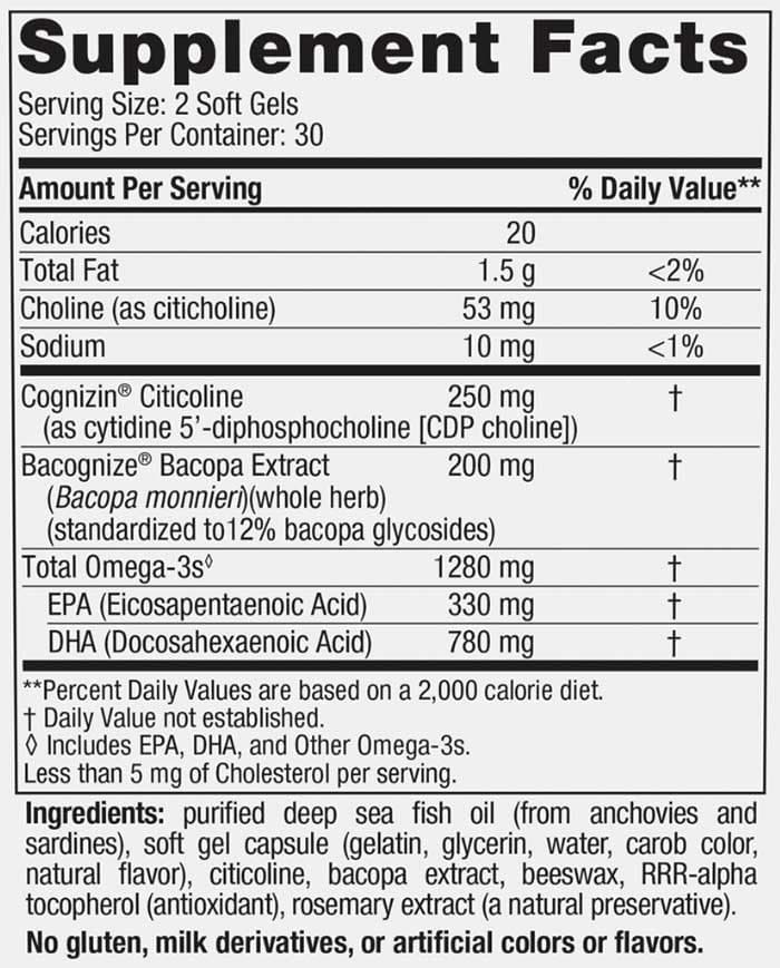 Nordic Naturals Focus Support (Formerly Omega Focus) Ingredients