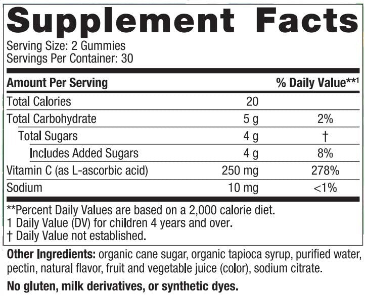 Nordic Naturals Kids Vitamin C Gummies Ingredients