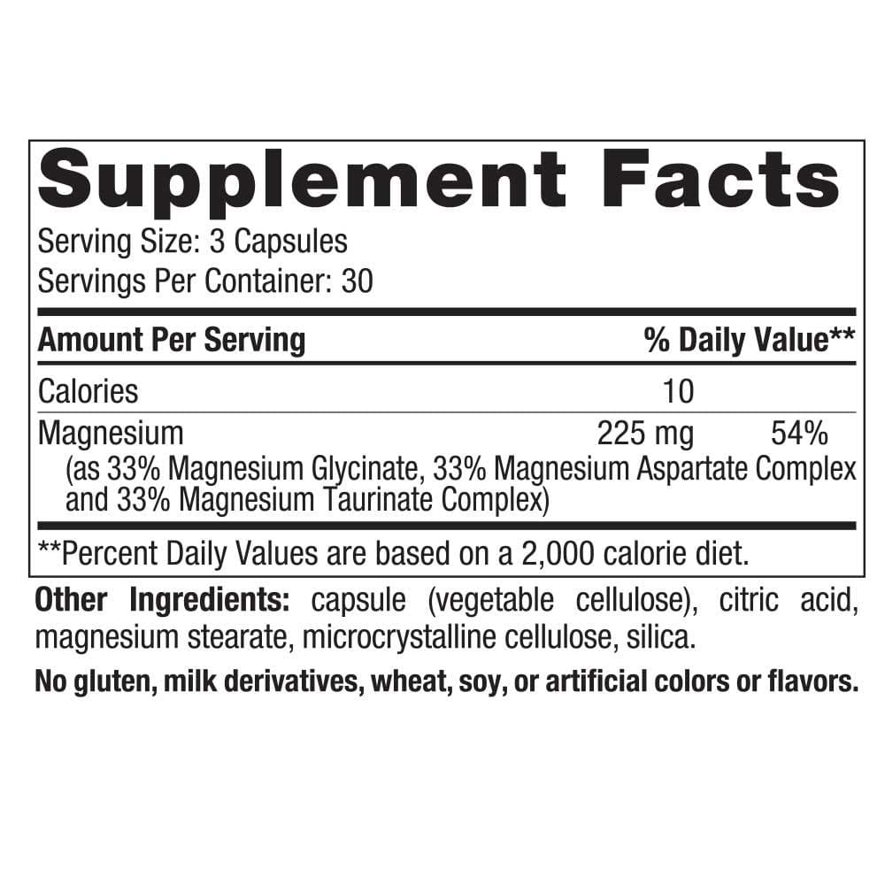 Nordic Naturals Magnesium Complex Ingredients
