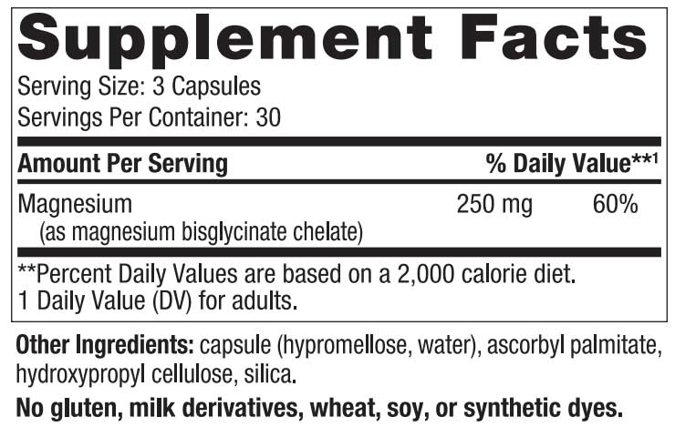Nordic Naturals Magnesium Glycinate Ingredients