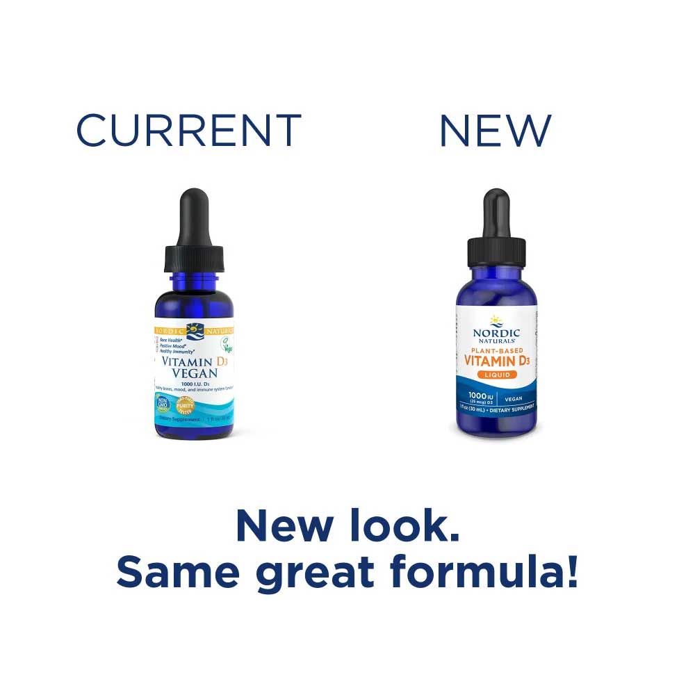 Nordic Naturals Plant-Based Vitamin D3 Liquid New Look