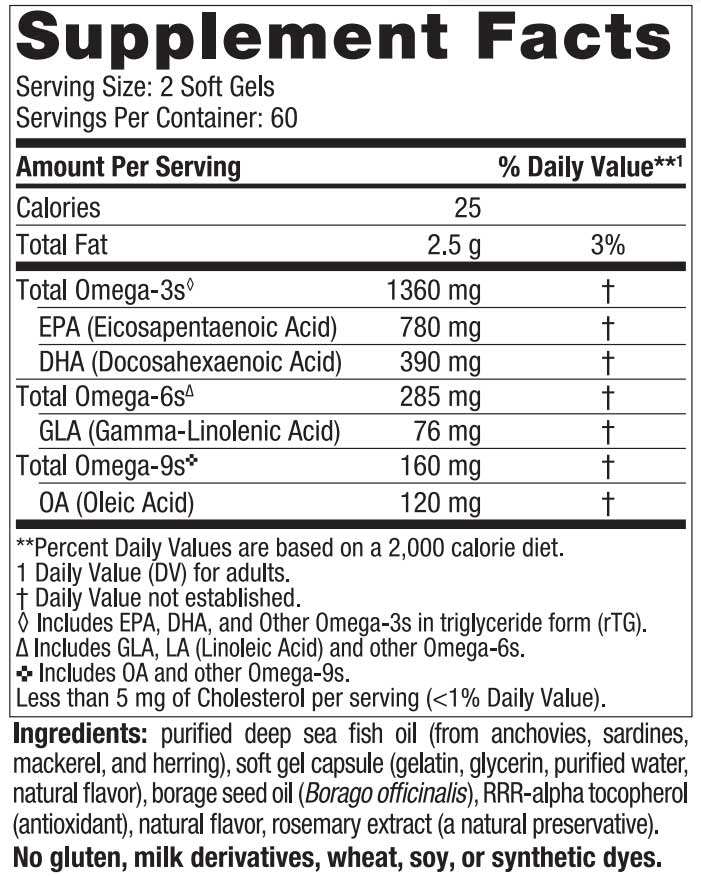 Nordic Naturals ProOmega 3.6.9 Ingredients