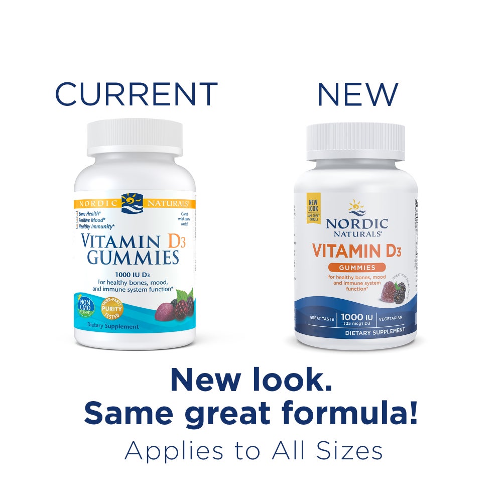 Nordic Naturals Vitamin D3 Gummies New Look