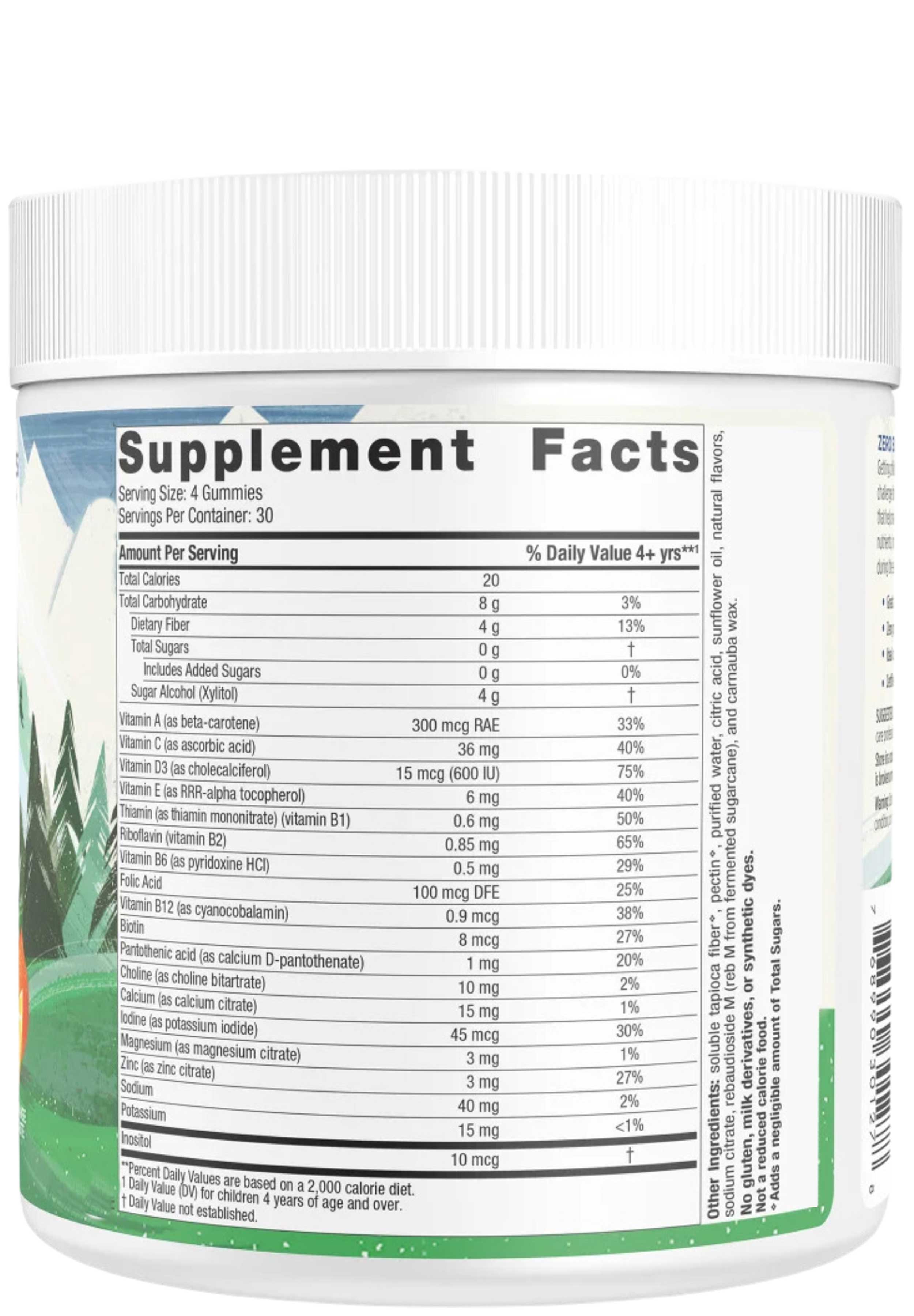 Nordic Naturals Zero Sugar Kids Multi Gummies Ingredients