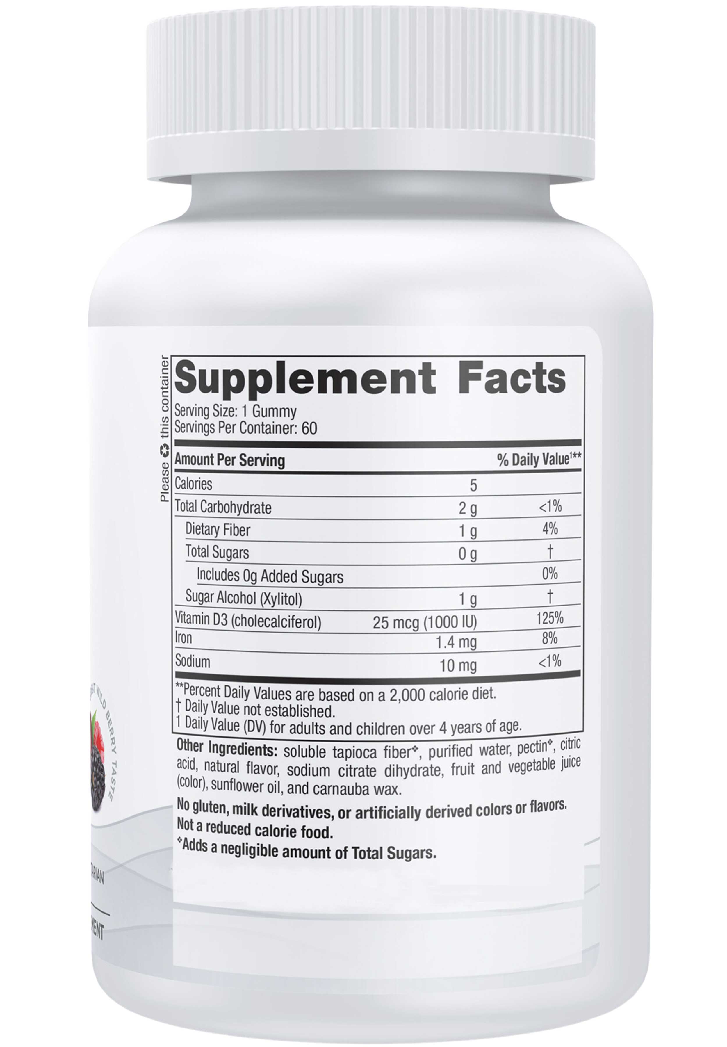 Nordic Naturals Zero Sugar Vitamin D3 Gummies Ingredients