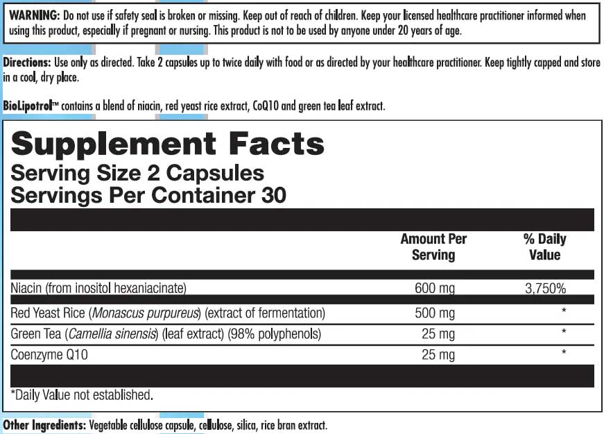 Nutra BioGenesis BioLipotrol Ingredients