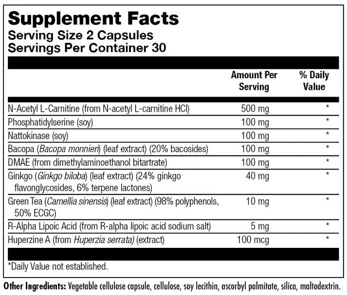 Nutra BioGenesis CogniFactors Ingredients