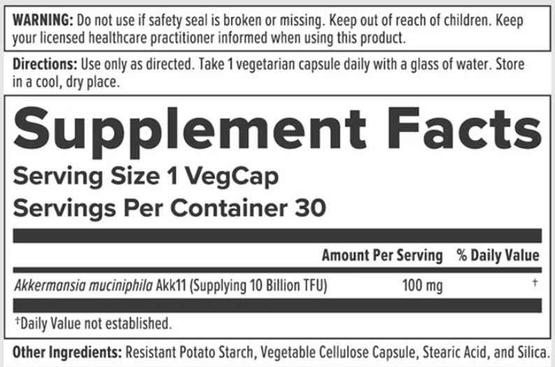 Nutra BioGenesis Akkermansia Postbiotic Ingredients