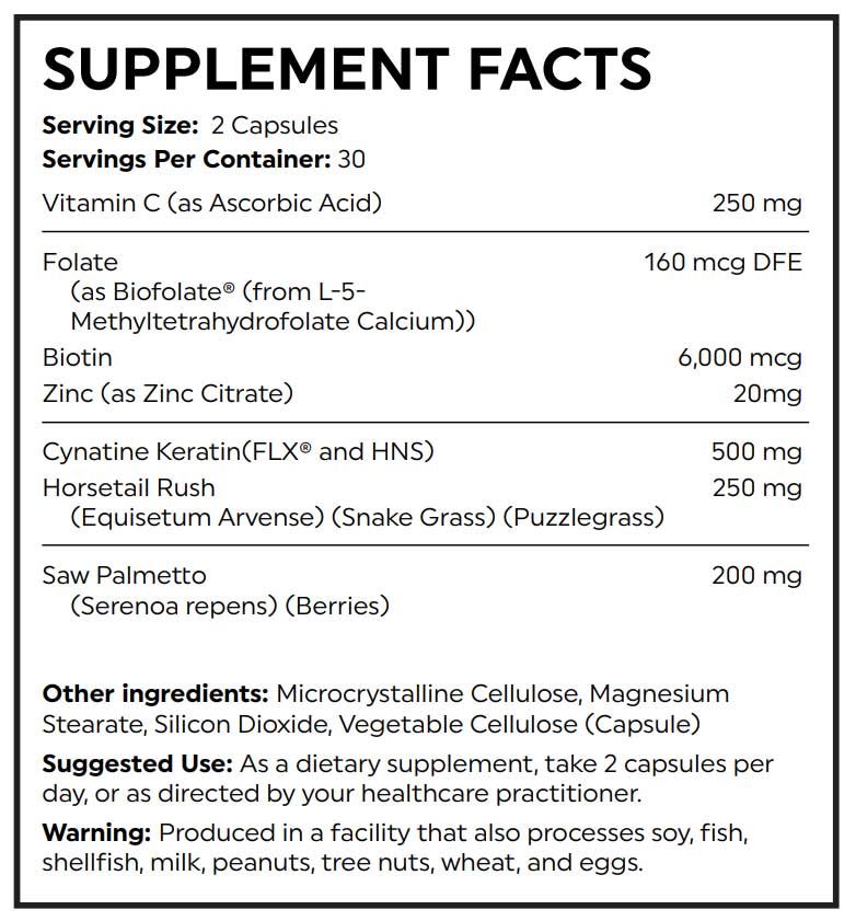 Nutritional Frontiers Beauty Complete Ingredients