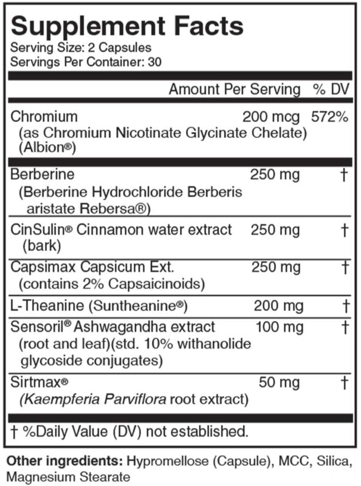 Nutritional Frontiers NutraGlutide Ingredients