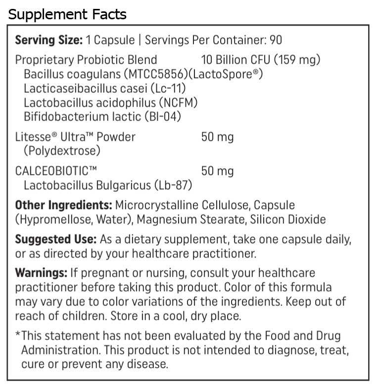 Nutritional Frontiers ProBio-3 Ingredients