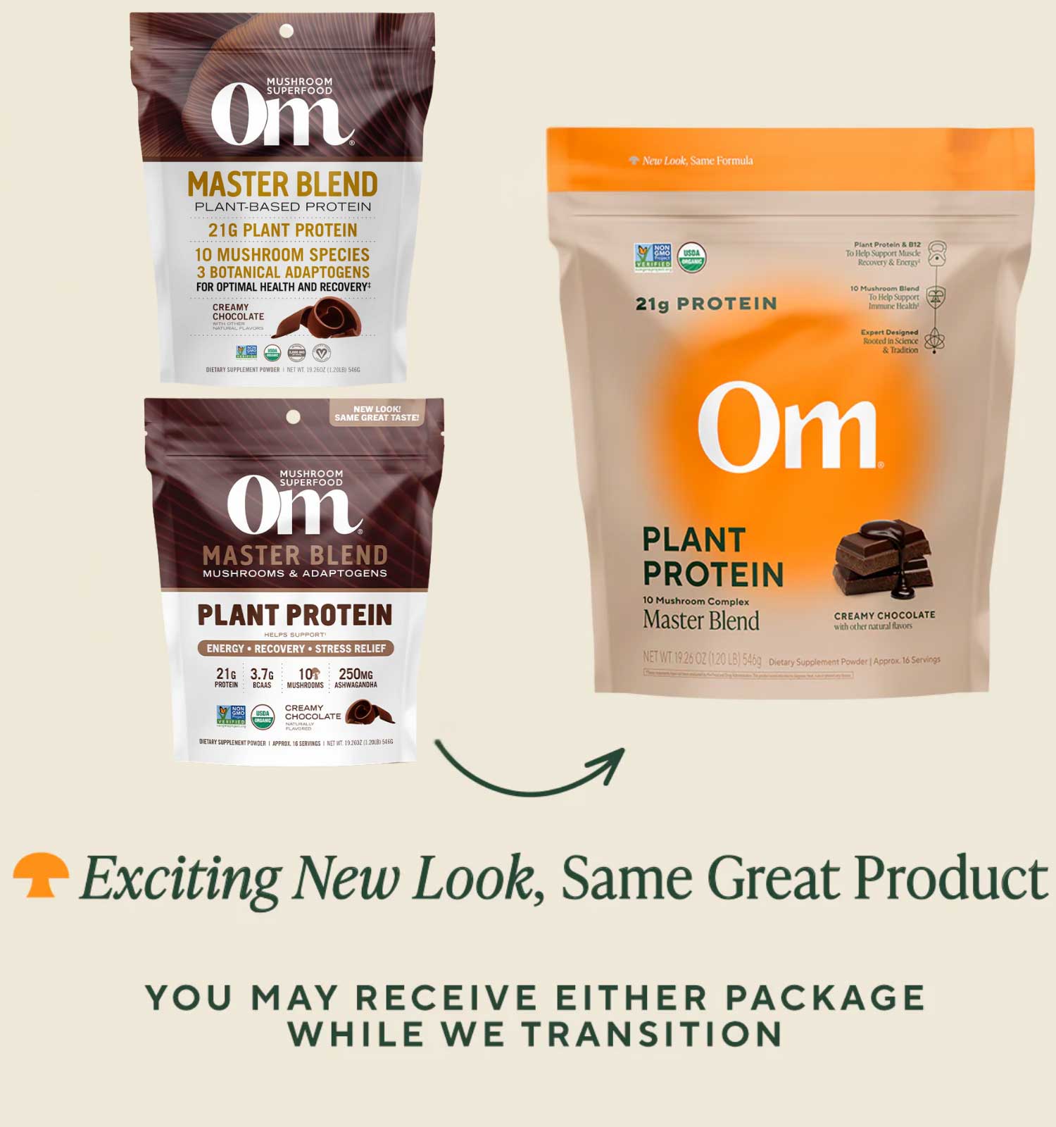 Om Mushroom Superfood Master Blend Chocolate Protein New Look