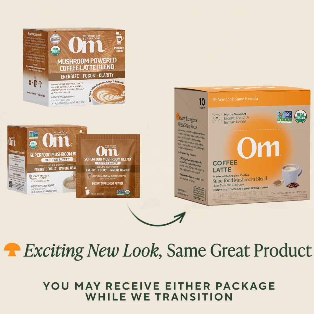 Om Mushroom Superfood Mushroom Coffee Latte Blend New Look