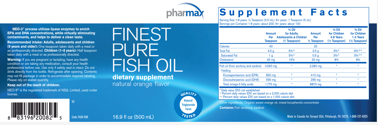 Pharmax Finest Pure Fish Oil