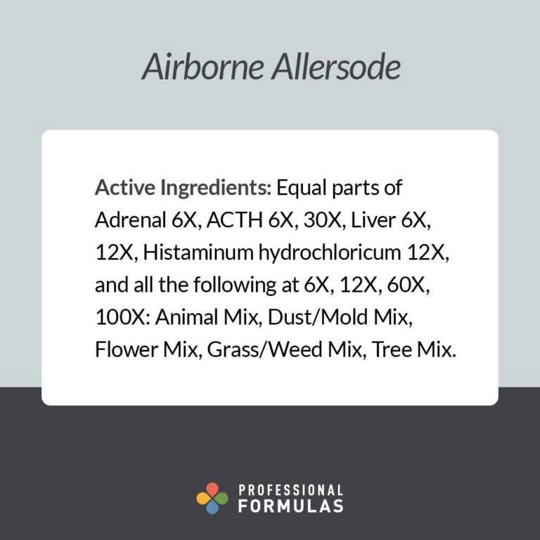 Professional Formulas Airborne Allersode Ingredients