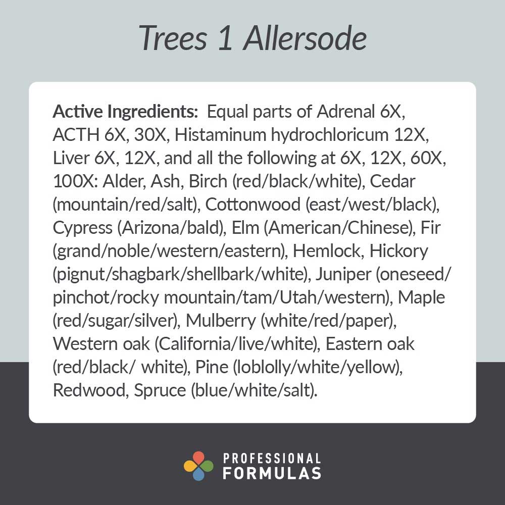 Professional Formulas Allersode Trees 1 (Formerly Tree Mix #1) Ingredients