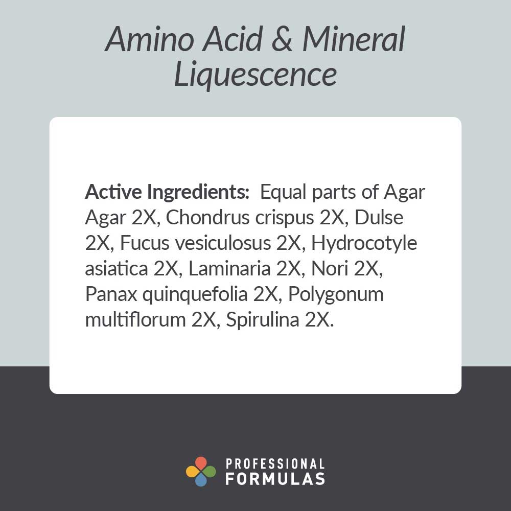 Professional Formulas Amino Acid & Mineral Liquescence Ingredients
