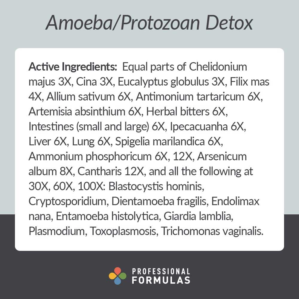 Professional Formulas Amoeba/Protozoan Detox Ingredients