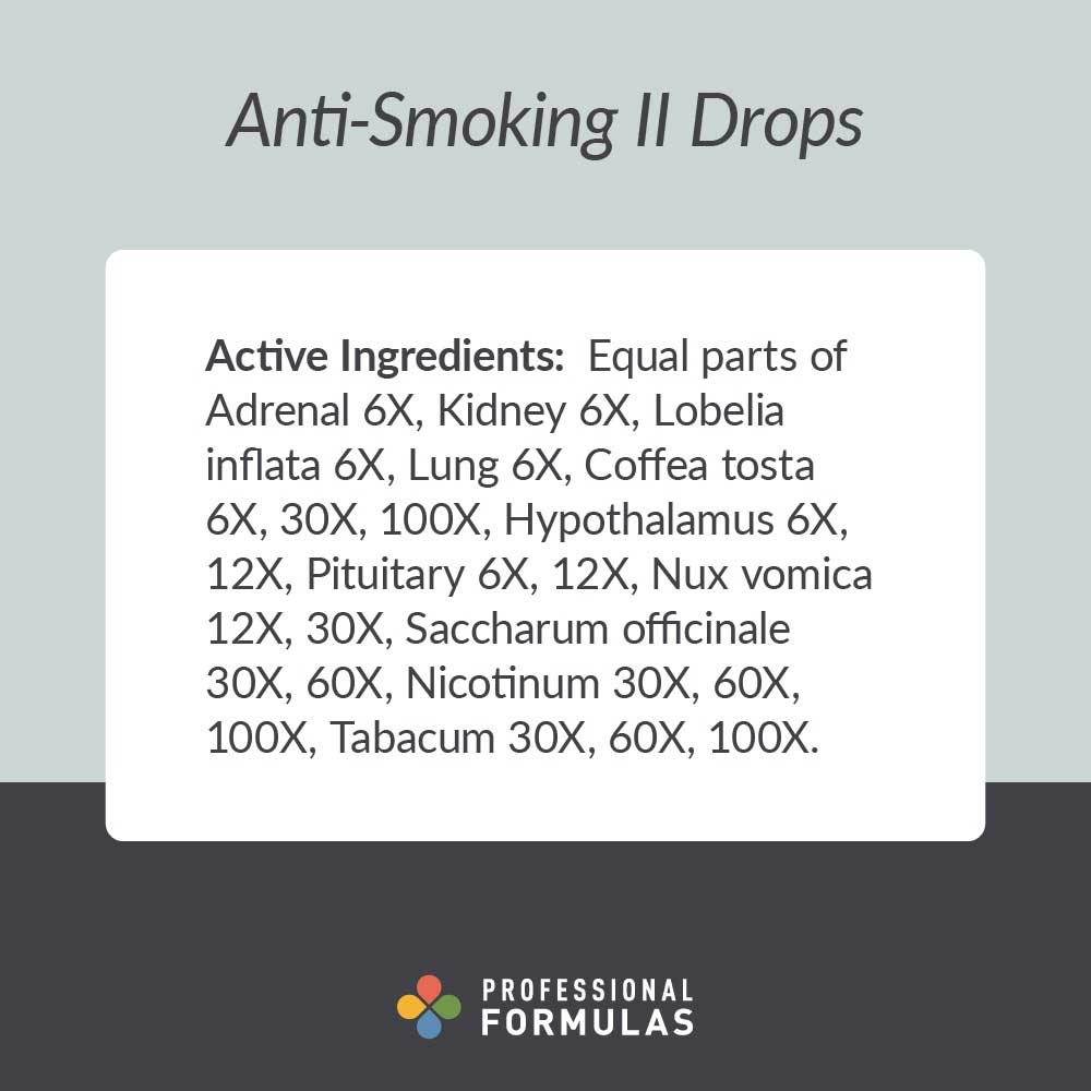 Professional Formulas Anti-Smoking II Drops Ingredients