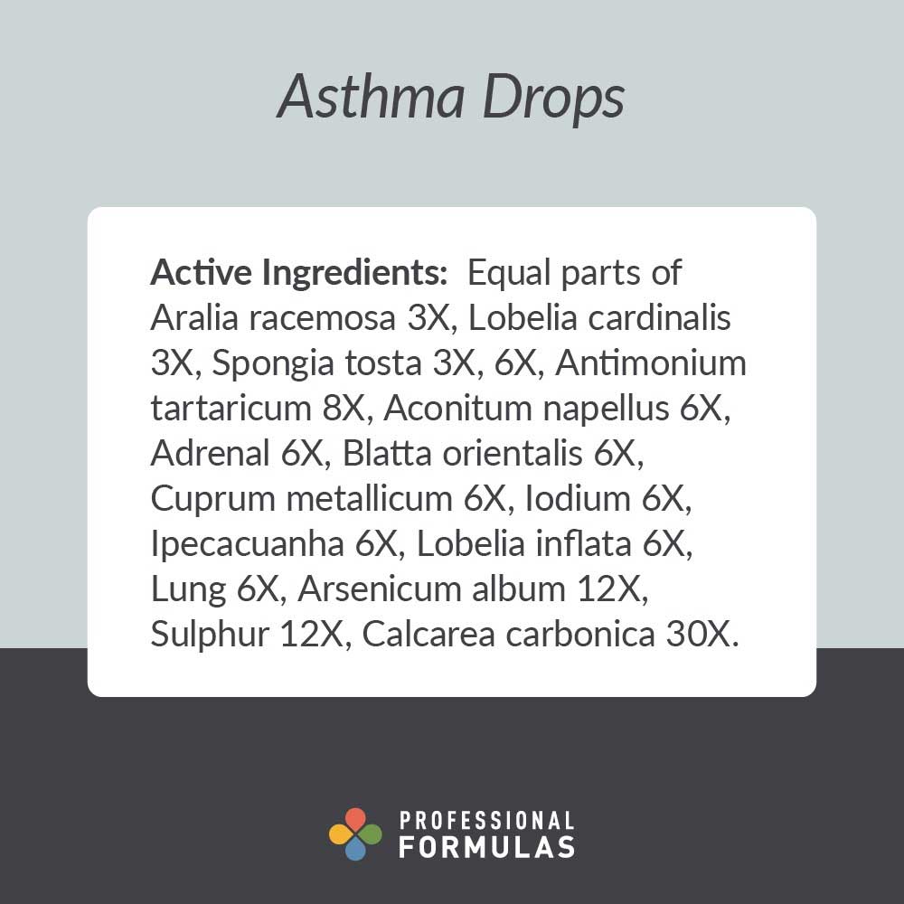 Professional Formulas Asthma Drops Ingredients