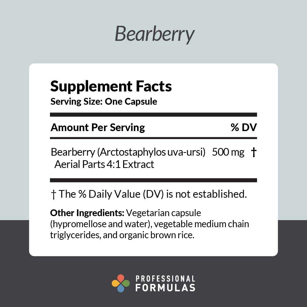 Professional Formulas Bearberry Ingredients
