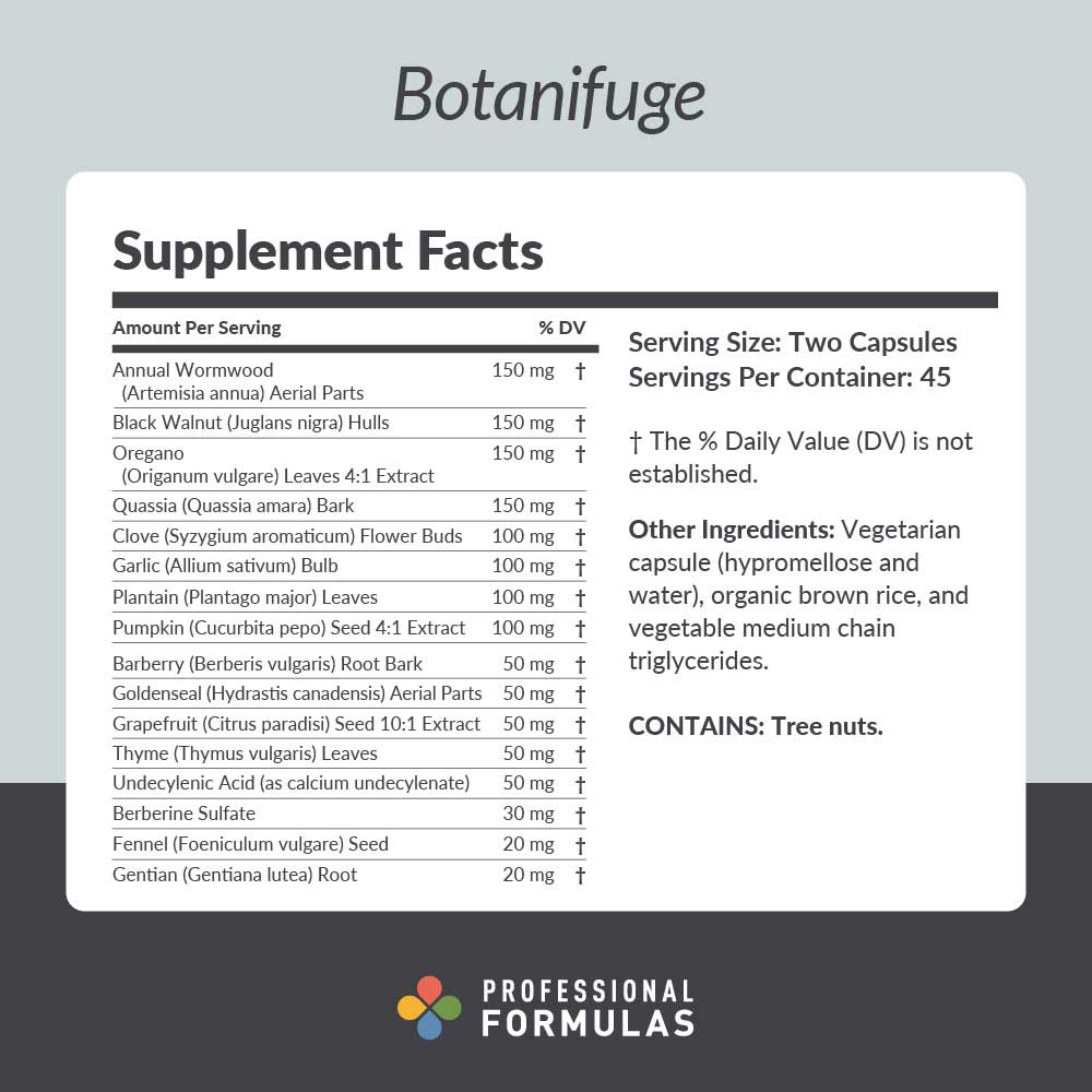 Professional Formulas Botanifuge Ingredients