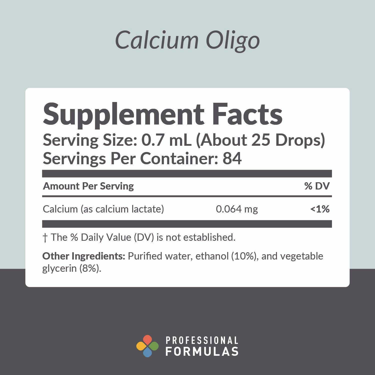 Professional Formulas Calcium Oligo Ingredients