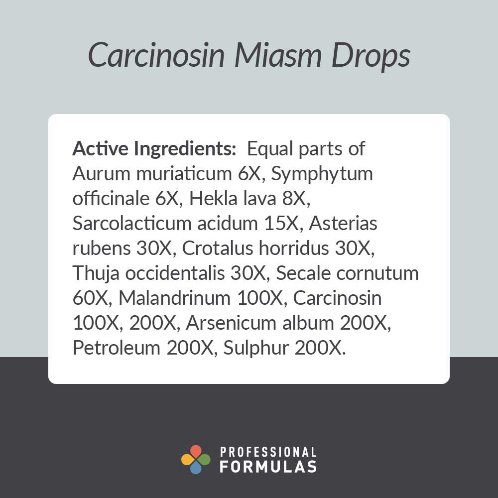 Professional Formulas Carcinosin Miasm Drops Ingrdients