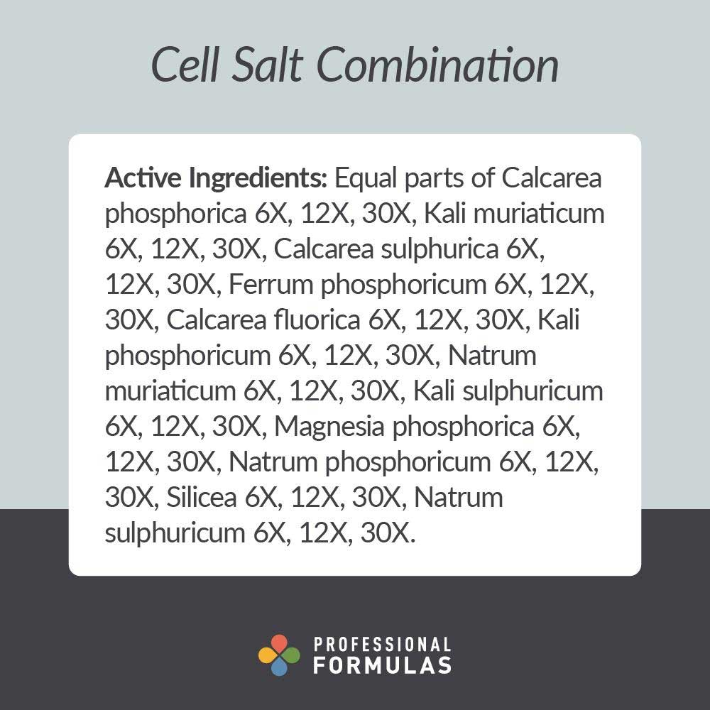 Professional Formulas Cell Salt Combination Ingredients