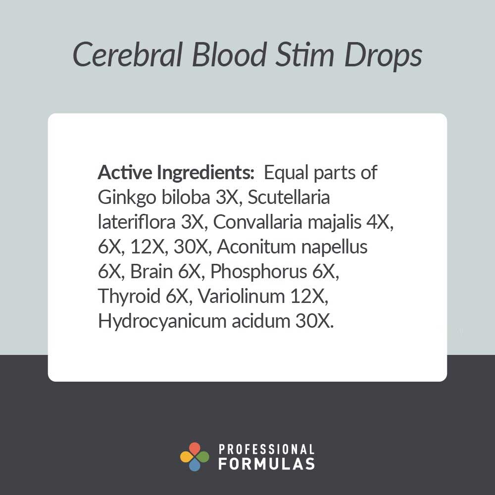 Professional Formulas Cerebral Blood Stim Drops Ingredients