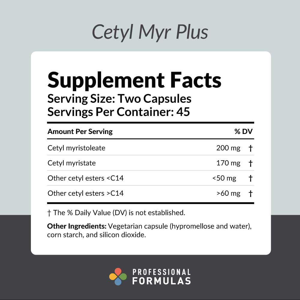 Professional Formulas Cetyl Myr Plus Ingredients
