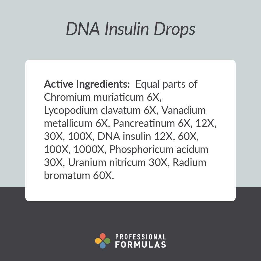 Professional Formulas DNA Insulin Drops Ingredients