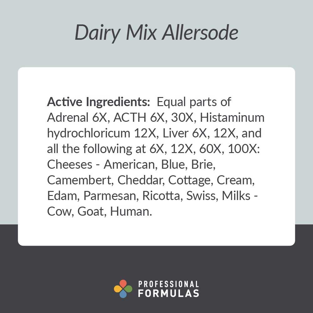 Professional Formulas Dairy Mix Allersode Ingredients