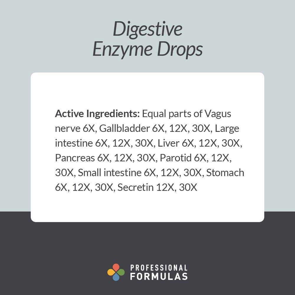 Professional Formulas Digestive Enzyme Drops Ingredients