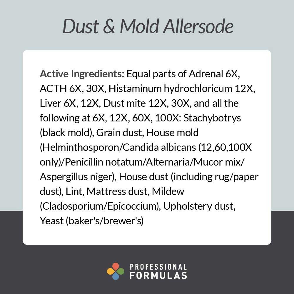 Professional Formulas Dust & Mold Allersode Ingredients