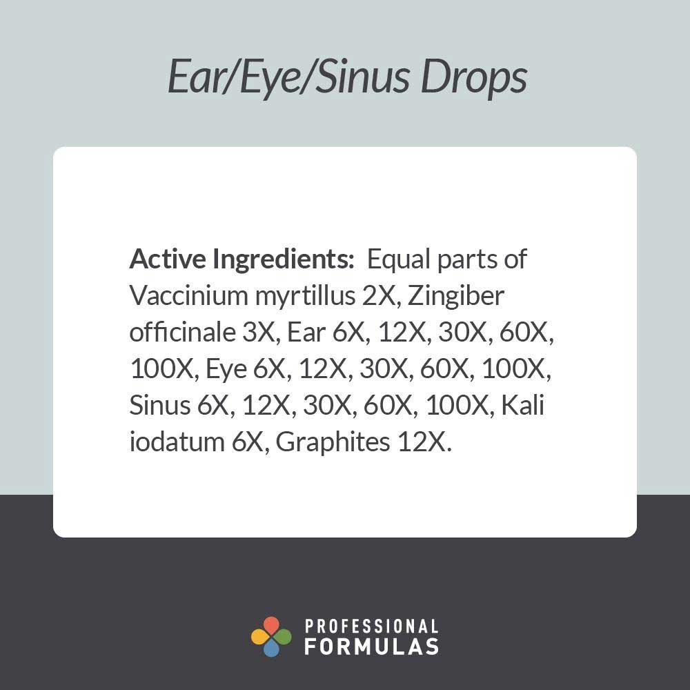 Professional Formulas Ear/Eye/Sinus Drops Ingredients