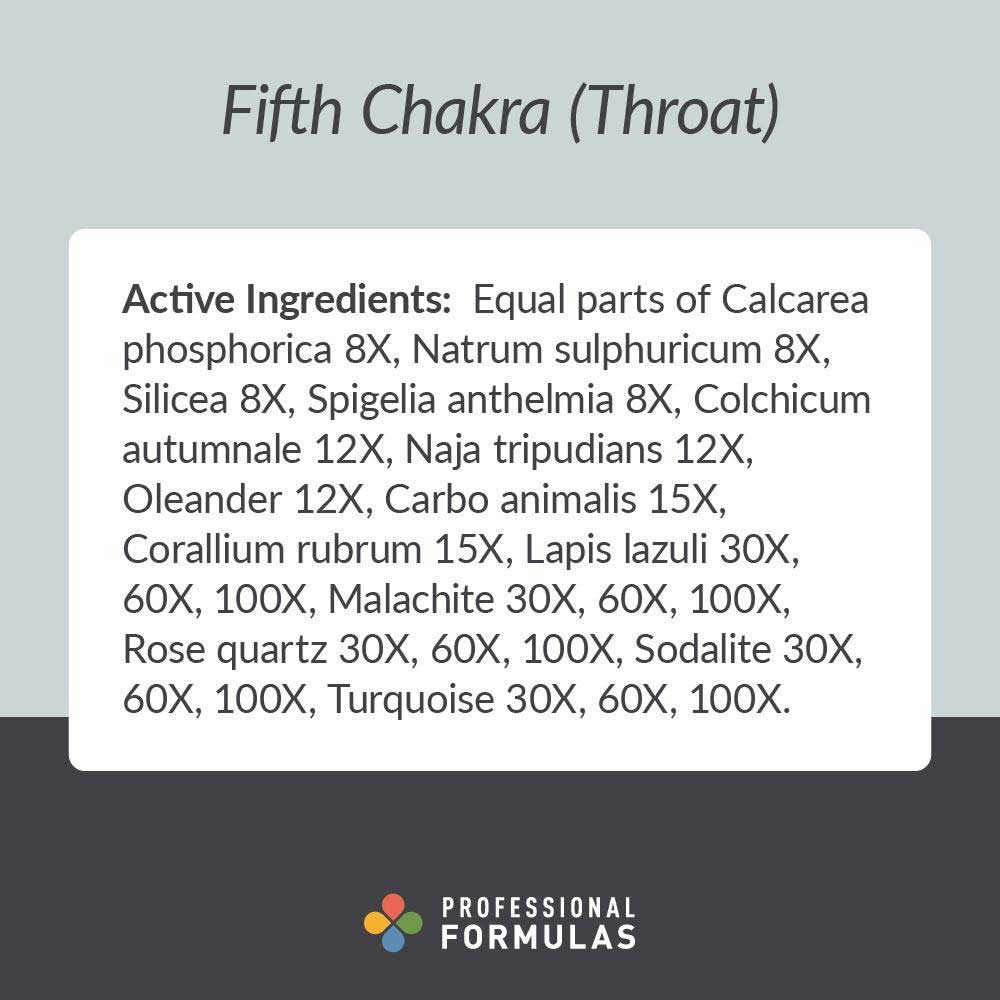 Professional Formulas Fifth Chakra (Throat) Ingredients