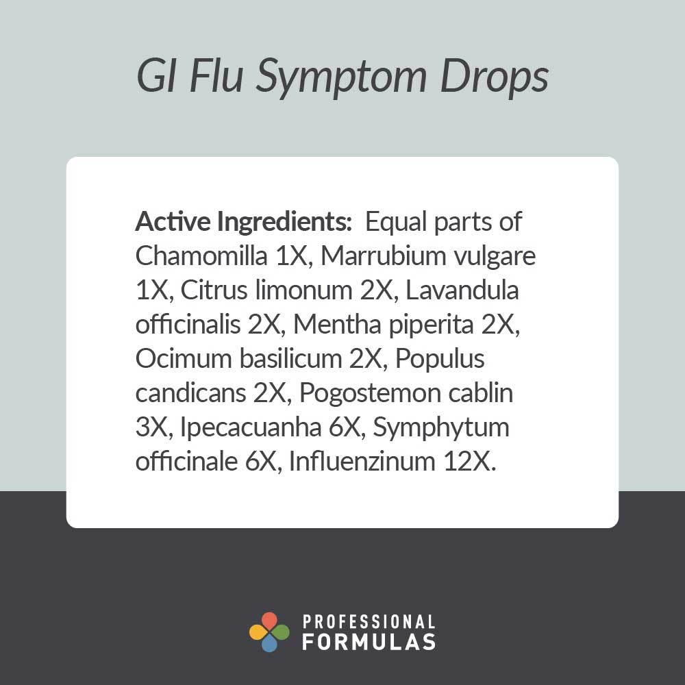 Professional Formulas GI Flu Symptom Drops Ingredients