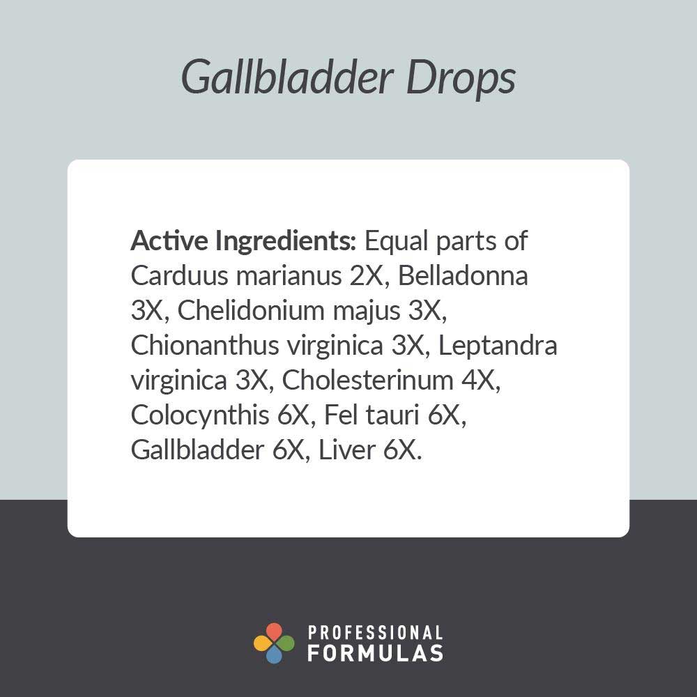 Professional Formulas Gallbladder Drops Ingredients