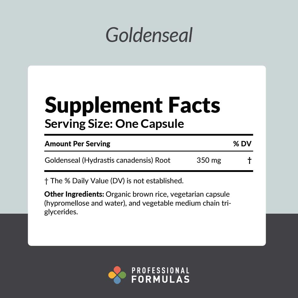 Professional Formulas Goldenseal Ingredients