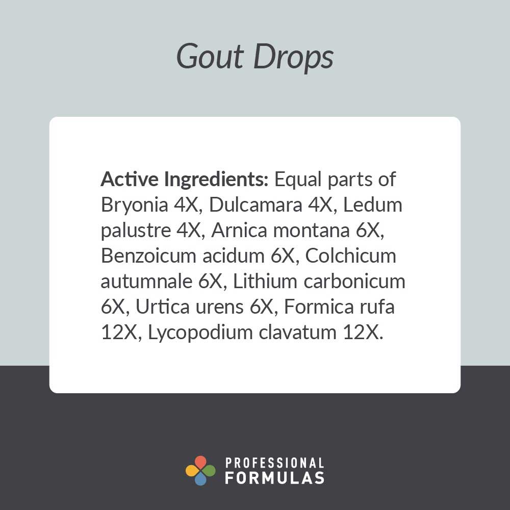 Professional Formulas Gout Drops Ingredients