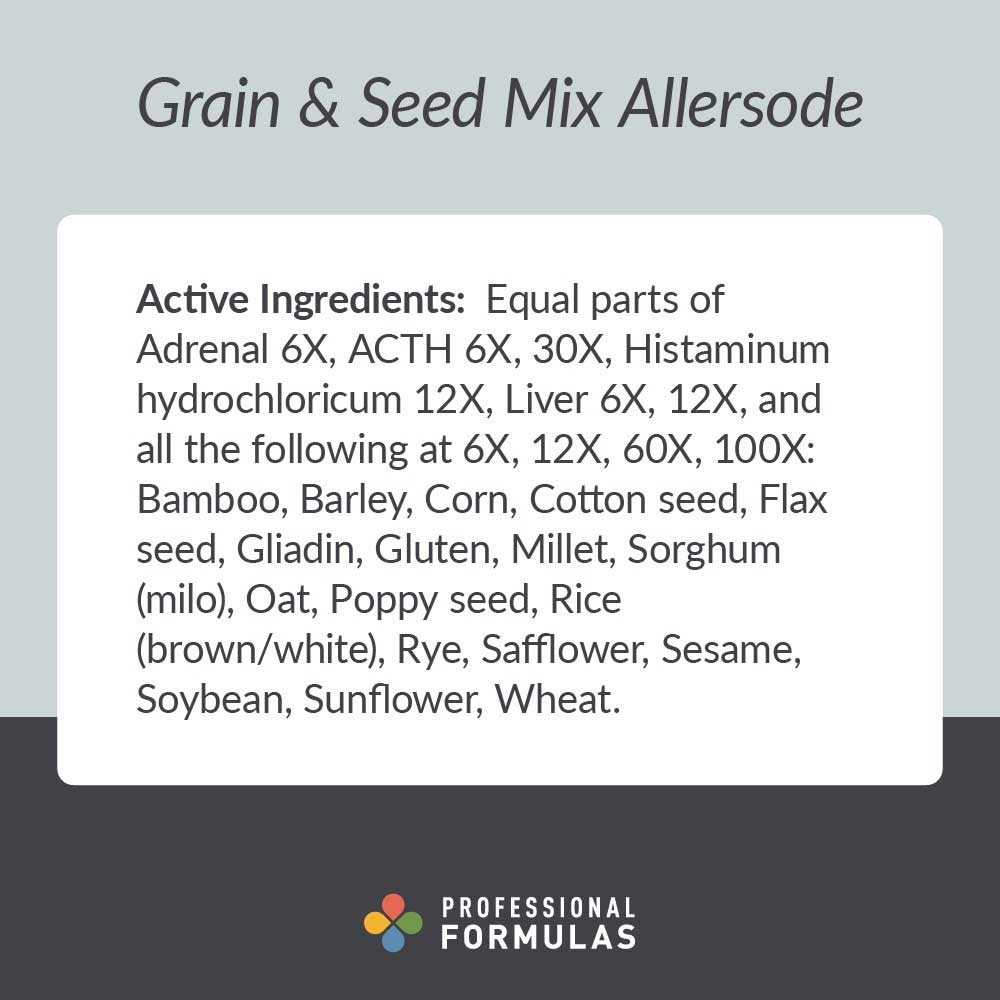 Professional Formulas Grain & Seed Mix Allersode Ingredients