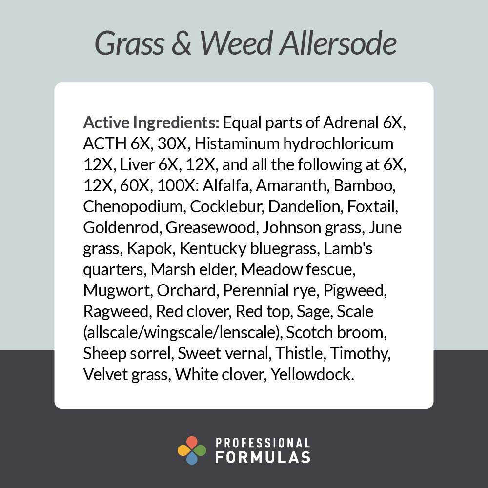 Professional Formulas Grass and Weed Allersode Ingredients