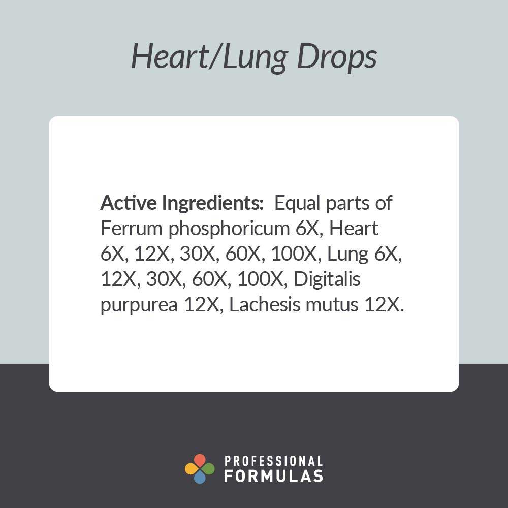 Professional Formulas Heart/Lung Drops Ingredients