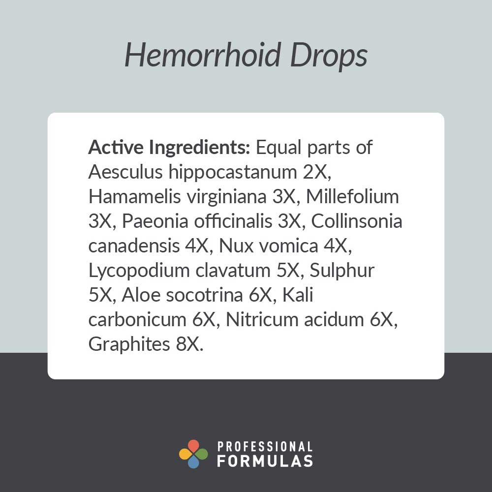 Professional Formulas Hemorrhoid Drops Ingredients