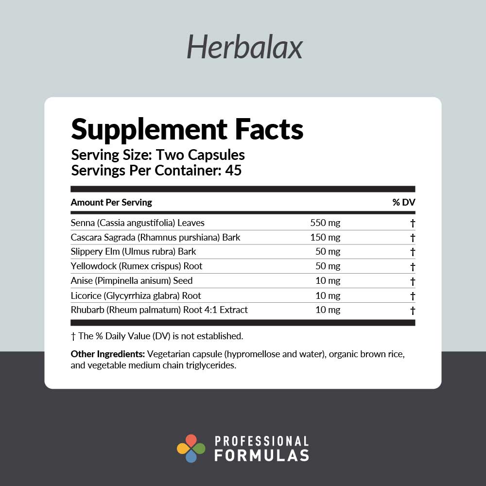 Professional Formulas Herbalax Ingredients