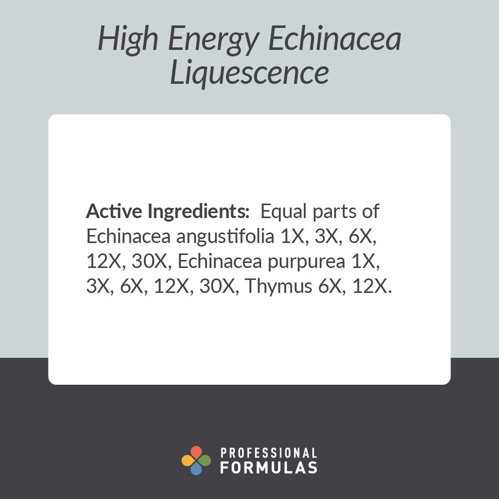 Professional Formulas High Energy Echinacea Liquescence Ingredients