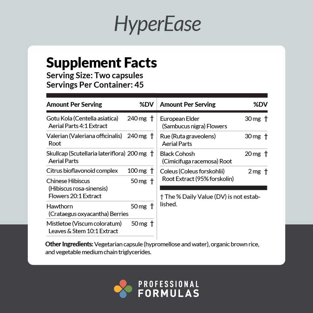 Professional Formulas HyperEase Ingredients
