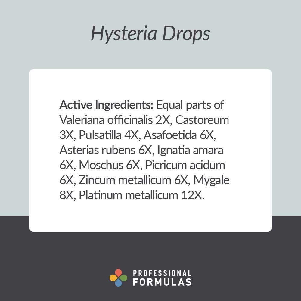 Professional Formulas Hysteria Drops Ingredients